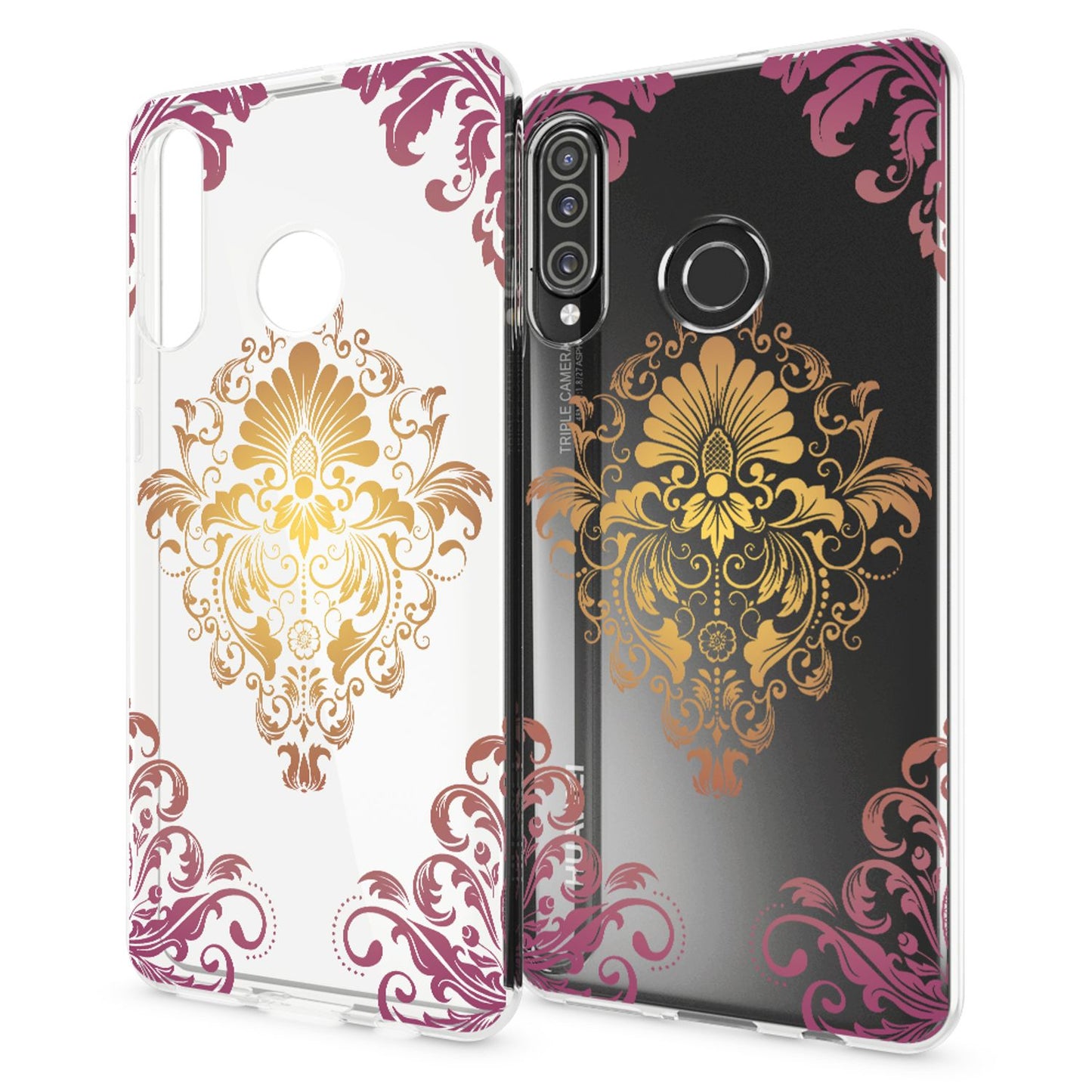 NALIA Hülle kompatibel mit Huawei P30 Lite, Motiv Handyhülle Ultra-Slim Silikon Case Crystal Cover Schutzhülle Durchsichtig, Handy-Tasche Backcover Transparent Bumper