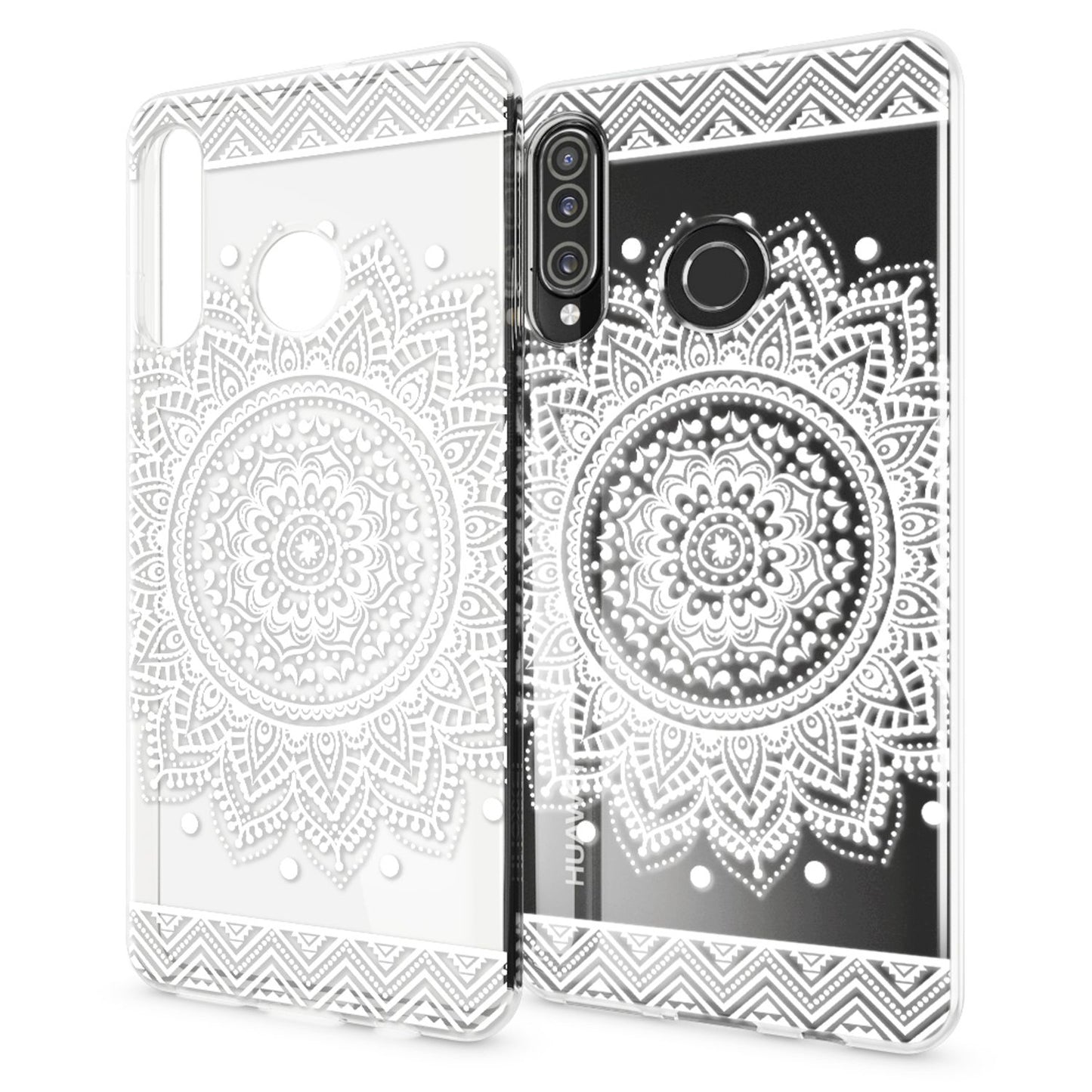 NALIA Hülle kompatibel mit Huawei P30 Lite, Motiv Handyhülle Ultra-Slim Silikon Case Crystal Cover Schutzhülle Durchsichtig, Handy-Tasche Backcover Transparent Bumper
