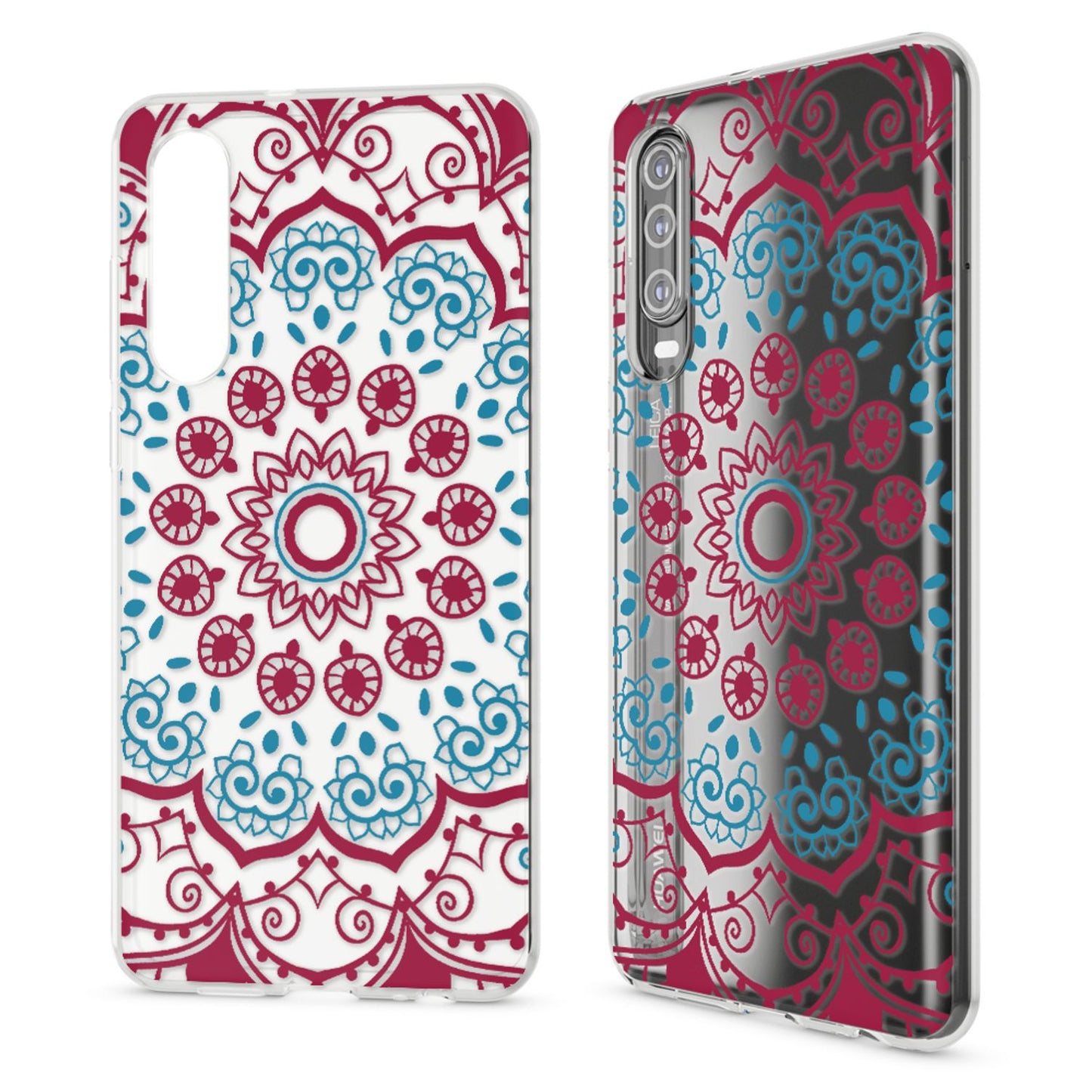 NALIA Hülle kompatibel mit Huawei P30, Motiv Handyhülle Ultra-Slim Silikon Case Crystal Cover Schutzhülle Durchsichtig, Dünne Handy-Tasche Backcover Transparent Bumper