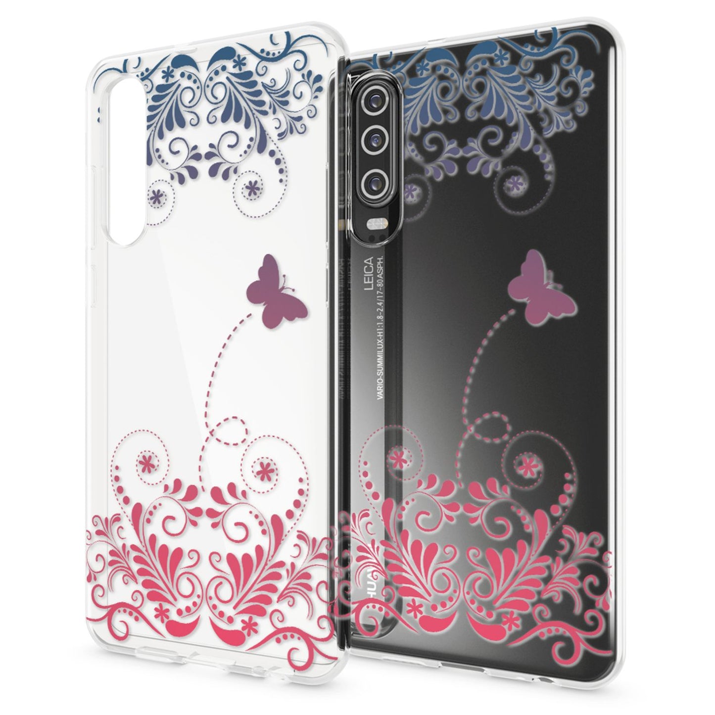 NALIA Hülle kompatibel mit Huawei P30, Motiv Handyhülle Ultra-Slim Silikon Case Crystal Cover Schutzhülle Durchsichtig, Dünne Handy-Tasche Backcover Transparent Bumper