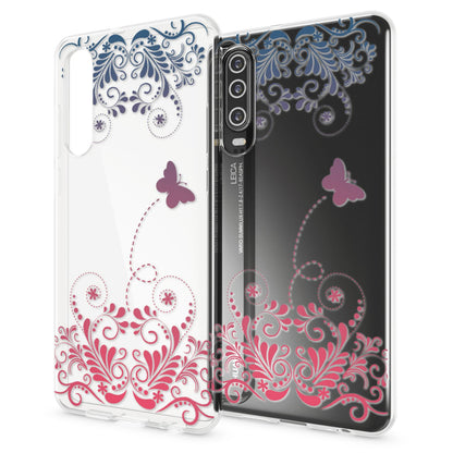 NALIA Hülle kompatibel mit Huawei P30, Motiv Handyhülle Ultra-Slim Silikon Case Crystal Cover Schutzhülle Durchsichtig, Dünne Handy-Tasche Backcover Transparent Bumper