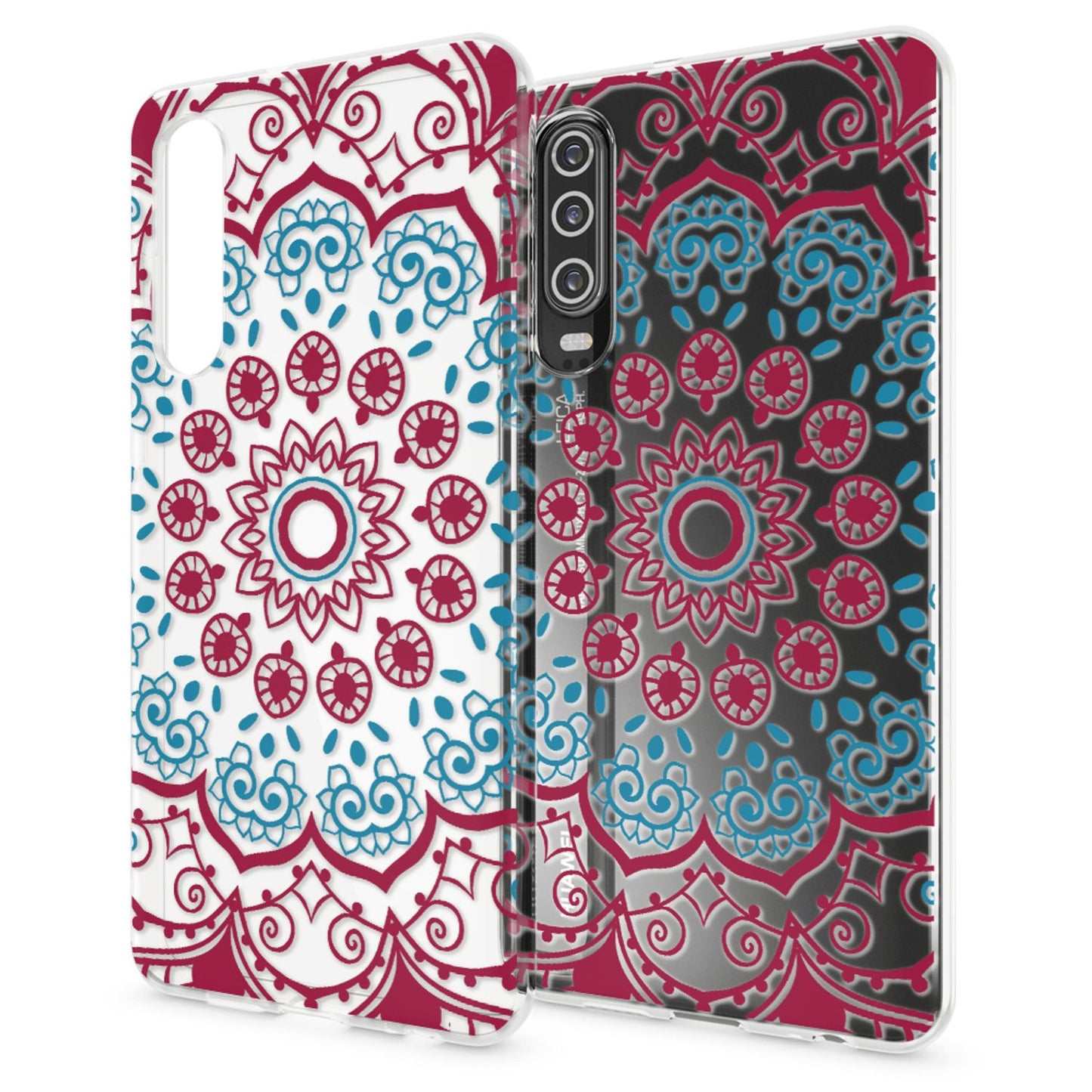 NALIA Hülle kompatibel mit Huawei P30, Motiv Handyhülle Ultra-Slim Silikon Case Crystal Cover Schutzhülle Durchsichtig, Dünne Handy-Tasche Backcover Transparent Bumper