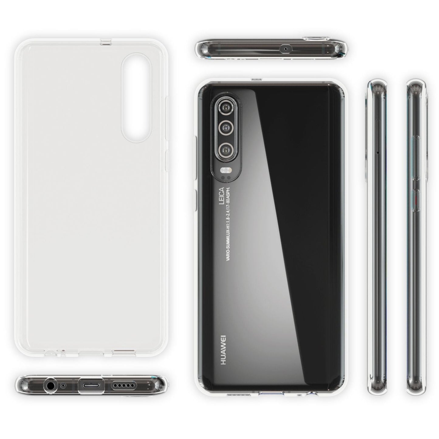 NALIA Hülle kompatibel mit Huawei P30, Motiv Handyhülle Ultra-Slim Silikon Case Crystal Cover Schutzhülle Durchsichtig, Dünne Handy-Tasche Backcover Transparent Bumper