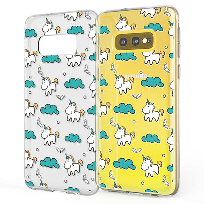 NALIA Handyhülle kompatibel mit Samsung Galaxy S10e, Slim Silikon Hülle Motiv Case Cover Crystal Schutzhülle Durchsichtig, Etui Dünn Handy-Tasche Backcover Transparent Bumper Skin