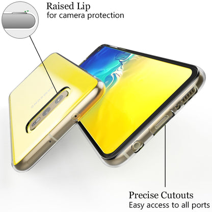 NALIA Handyhülle kompatibel mit Samsung Galaxy S10e, Slim Silikon Hülle Motiv Case Cover Crystal Schutzhülle Durchsichtig, Etui Dünn Handy-Tasche Backcover Transparent Bumper Skin