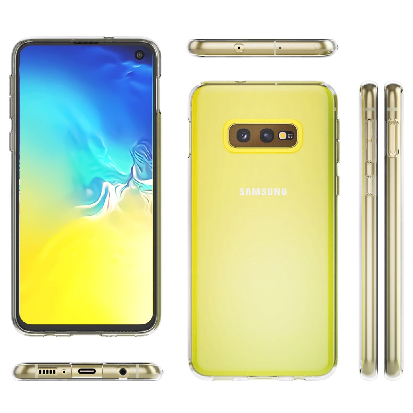 NALIA Handyhülle kompatibel mit Samsung Galaxy S10e, Slim Silikon Hülle Motiv Case Cover Crystal Schutzhülle Durchsichtig, Etui Dünn Handy-Tasche Backcover Transparent Bumper Skin