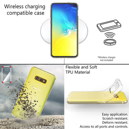NALIA Handyhülle kompatibel mit Samsung Galaxy S10e, Slim Silikon Hülle Motiv Case Cover Crystal Schutzhülle Durchsichtig, Etui Dünn Handy-Tasche Backcover Transparent Bumper Skin