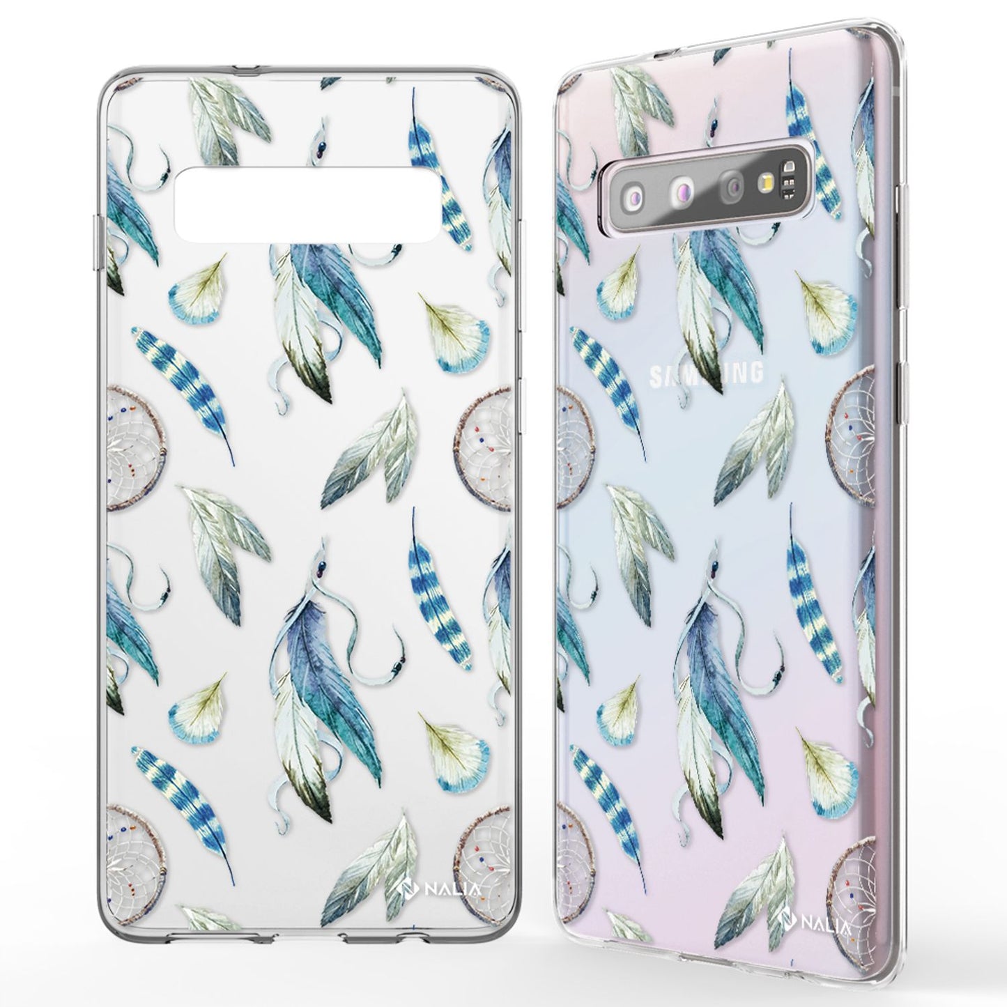 NALIA Handyhülle kompatibel mit Samsung Galaxy S10, Slim Silikon Hülle Motiv Case Cover Crystal Schutzhülle, Durchsichtig Etui Handy-Tasche Backcover Transparent Bumper