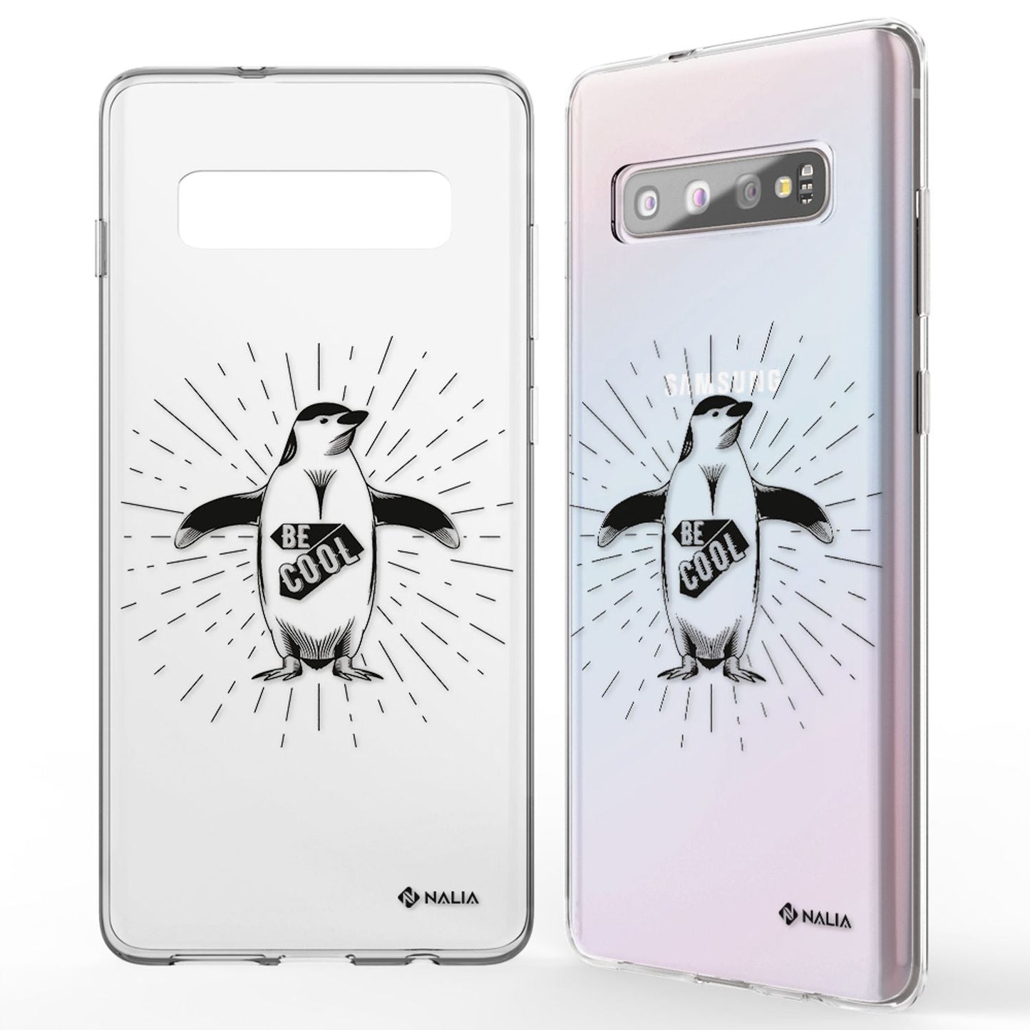 NALIA Handyhülle kompatibel mit Samsung Galaxy S10, Slim Silikon Hülle Motiv Case Cover Crystal Schutzhülle, Durchsichtig Etui Handy-Tasche Backcover Transparent Bumper