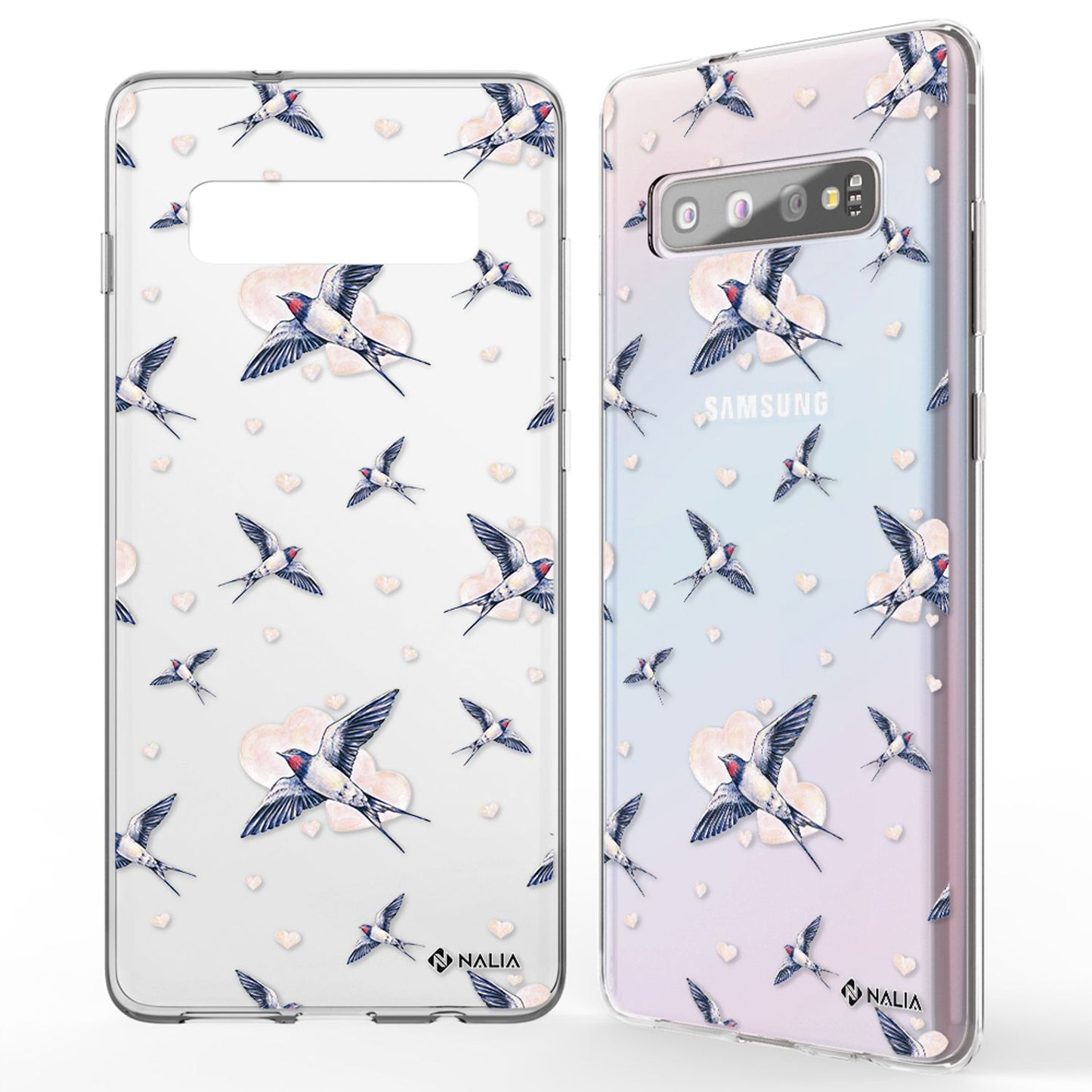 NALIA Handyhülle kompatibel mit Samsung Galaxy S10, Slim Silikon Hülle Motiv Case Cover Crystal Schutzhülle, Durchsichtig Etui Handy-Tasche Backcover Transparent Bumper