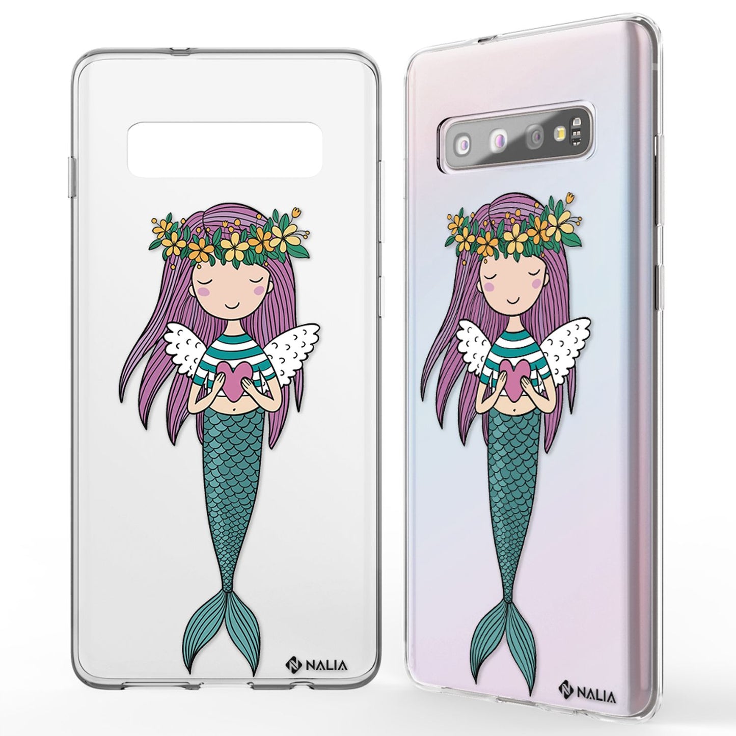 NALIA Handyhülle kompatibel mit Samsung Galaxy S10, Slim Silikon Hülle Motiv Case Cover Crystal Schutzhülle, Durchsichtig Etui Handy-Tasche Backcover Transparent Bumper