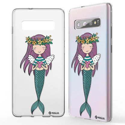 NALIA Handyhülle kompatibel mit Samsung Galaxy S10, Slim Silikon Hülle Motiv Case Cover Crystal Schutzhülle, Durchsichtig Etui Handy-Tasche Backcover Transparent Bumper