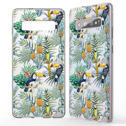 NALIA Handyhülle kompatibel mit Samsung Galaxy S10, Slim Silikon Hülle Motiv Case Cover Crystal Schutzhülle, Durchsichtig Etui Handy-Tasche Backcover Transparent Bumper