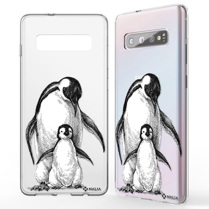 NALIA Handyhülle kompatibel mit Samsung Galaxy S10, Slim Silikon Hülle Motiv Case Cover Crystal Schutzhülle, Durchsichtig Etui Handy-Tasche Backcover Transparent Bumper