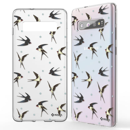 NALIA Handyhülle kompatibel mit Samsung Galaxy S10, Slim Silikon Hülle Motiv Case Cover Crystal Schutzhülle, Durchsichtig Etui Handy-Tasche Backcover Transparent Bumper