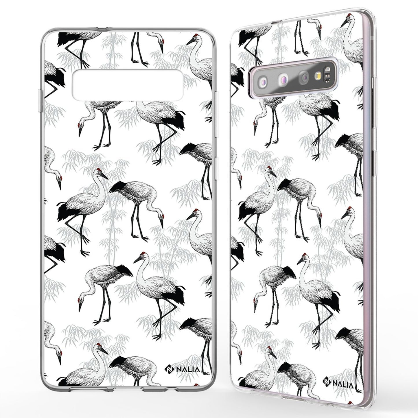 NALIA Handyhülle kompatibel mit Samsung Galaxy S10, Slim Silikon Hülle Motiv Case Cover Crystal Schutzhülle, Durchsichtig Etui Handy-Tasche Backcover Transparent Bumper