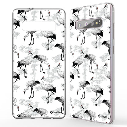 NALIA Handyhülle kompatibel mit Samsung Galaxy S10, Slim Silikon Hülle Motiv Case Cover Crystal Schutzhülle, Durchsichtig Etui Handy-Tasche Backcover Transparent Bumper