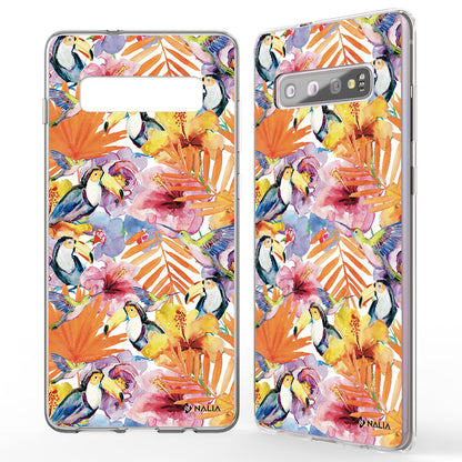 NALIA Handyhülle kompatibel mit Samsung Galaxy S10, Slim Silikon Hülle Motiv Case Cover Crystal Schutzhülle, Durchsichtig Etui Handy-Tasche Backcover Transparent Bumper