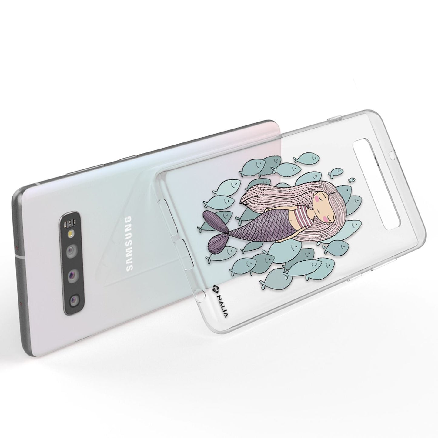 NALIA Handyhülle kompatibel mit Samsung Galaxy S10, Slim Silikon Hülle Motiv Case Cover Crystal Schutzhülle, Durchsichtig Etui Handy-Tasche Backcover Transparent Bumper