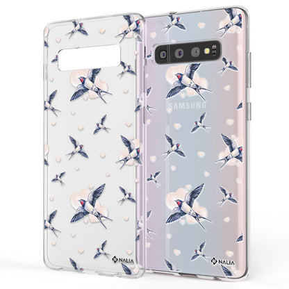 NALIA Handyhülle kompatibel mit Samsung Galaxy S10, Slim Silikon Hülle Motiv Case Cover Crystal Schutzhülle, Durchsichtig Etui Handy-Tasche Backcover Transparent Bumper