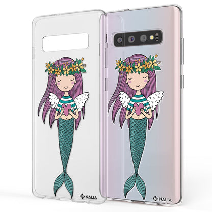 NALIA Handyhülle kompatibel mit Samsung Galaxy S10, Slim Silikon Hülle Motiv Case Cover Crystal Schutzhülle, Durchsichtig Etui Handy-Tasche Backcover Transparent Bumper