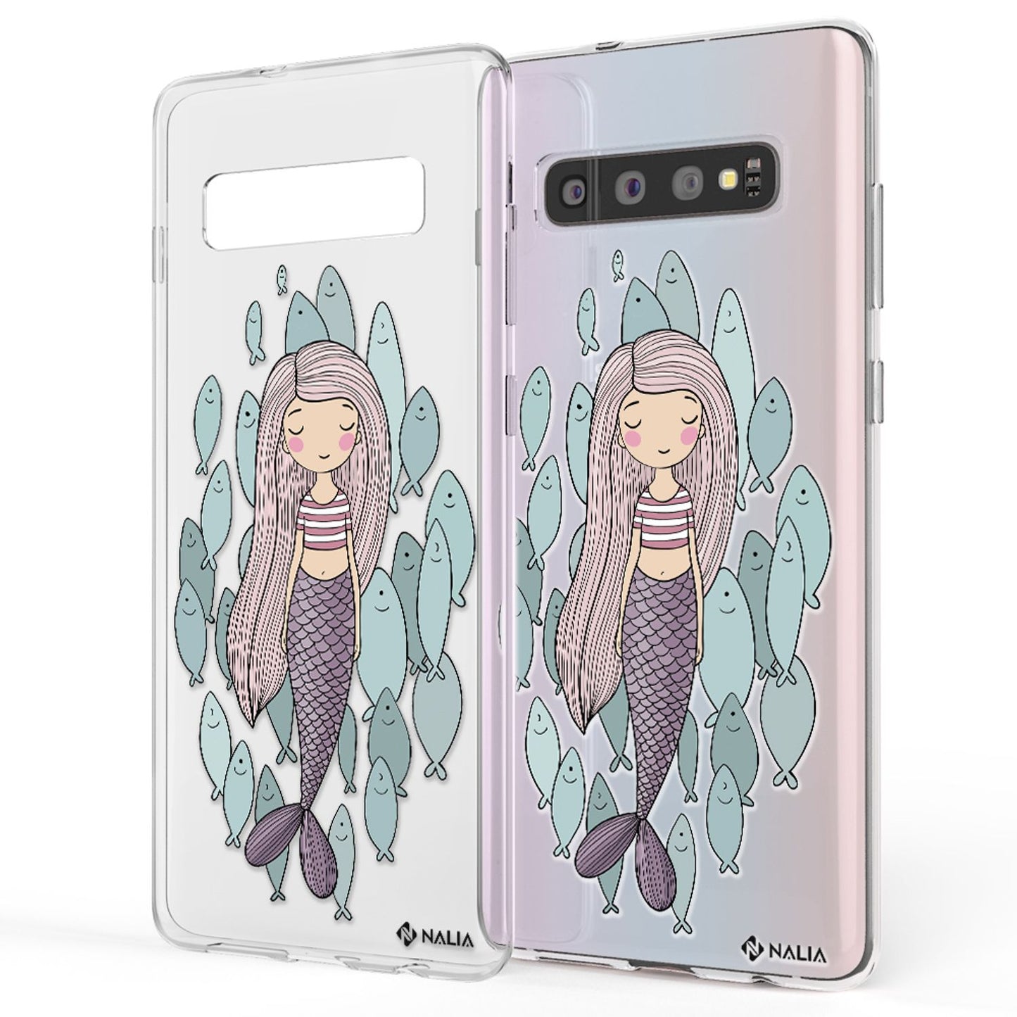NALIA Handyhülle kompatibel mit Samsung Galaxy S10, Slim Silikon Hülle Motiv Case Cover Crystal Schutzhülle, Durchsichtig Etui Handy-Tasche Backcover Transparent Bumper