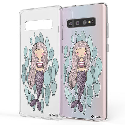 NALIA Handyhülle kompatibel mit Samsung Galaxy S10, Slim Silikon Hülle Motiv Case Cover Crystal Schutzhülle, Durchsichtig Etui Handy-Tasche Backcover Transparent Bumper