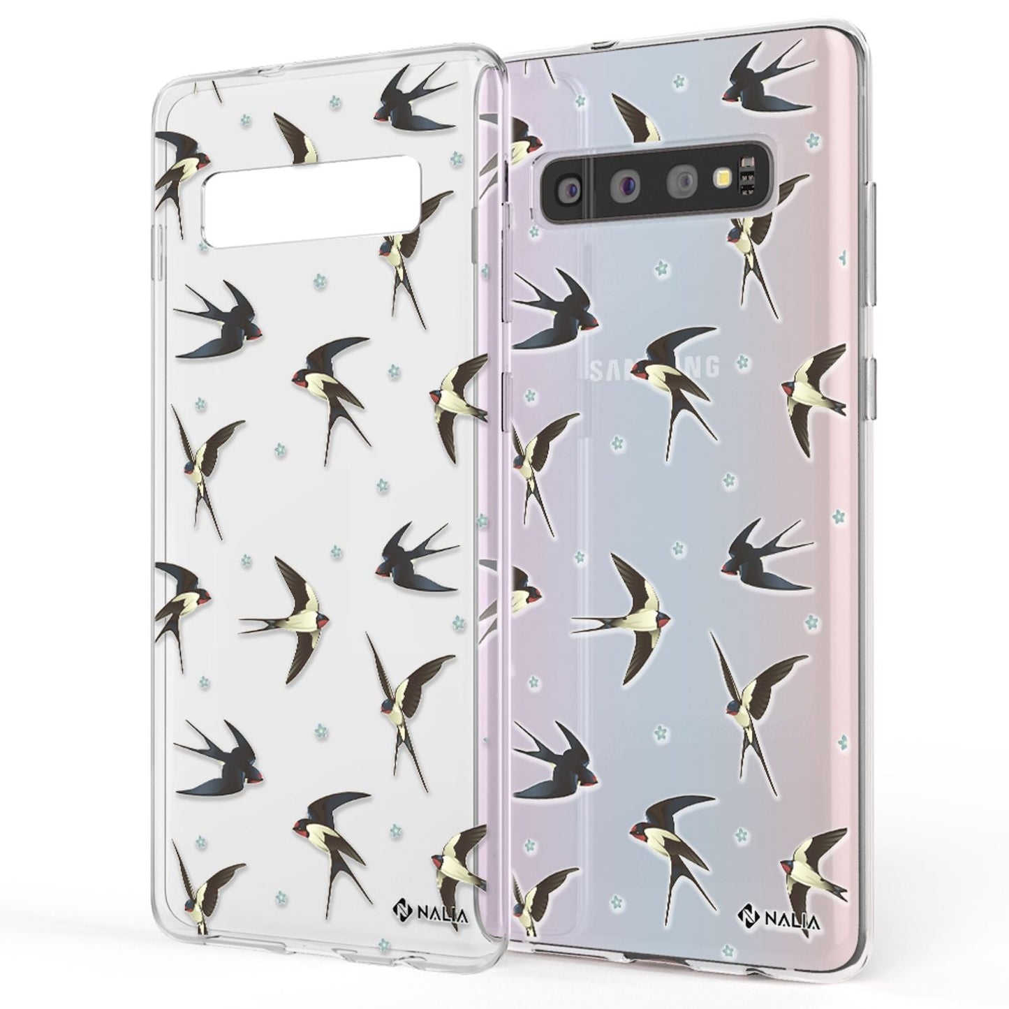 NALIA Handyhülle kompatibel mit Samsung Galaxy S10, Slim Silikon Hülle Motiv Case Cover Crystal Schutzhülle, Durchsichtig Etui Handy-Tasche Backcover Transparent Bumper