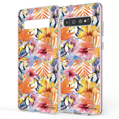 NALIA Handyhülle kompatibel mit Samsung Galaxy S10, Slim Silikon Hülle Motiv Case Cover Crystal Schutzhülle, Durchsichtig Etui Handy-Tasche Backcover Transparent Bumper