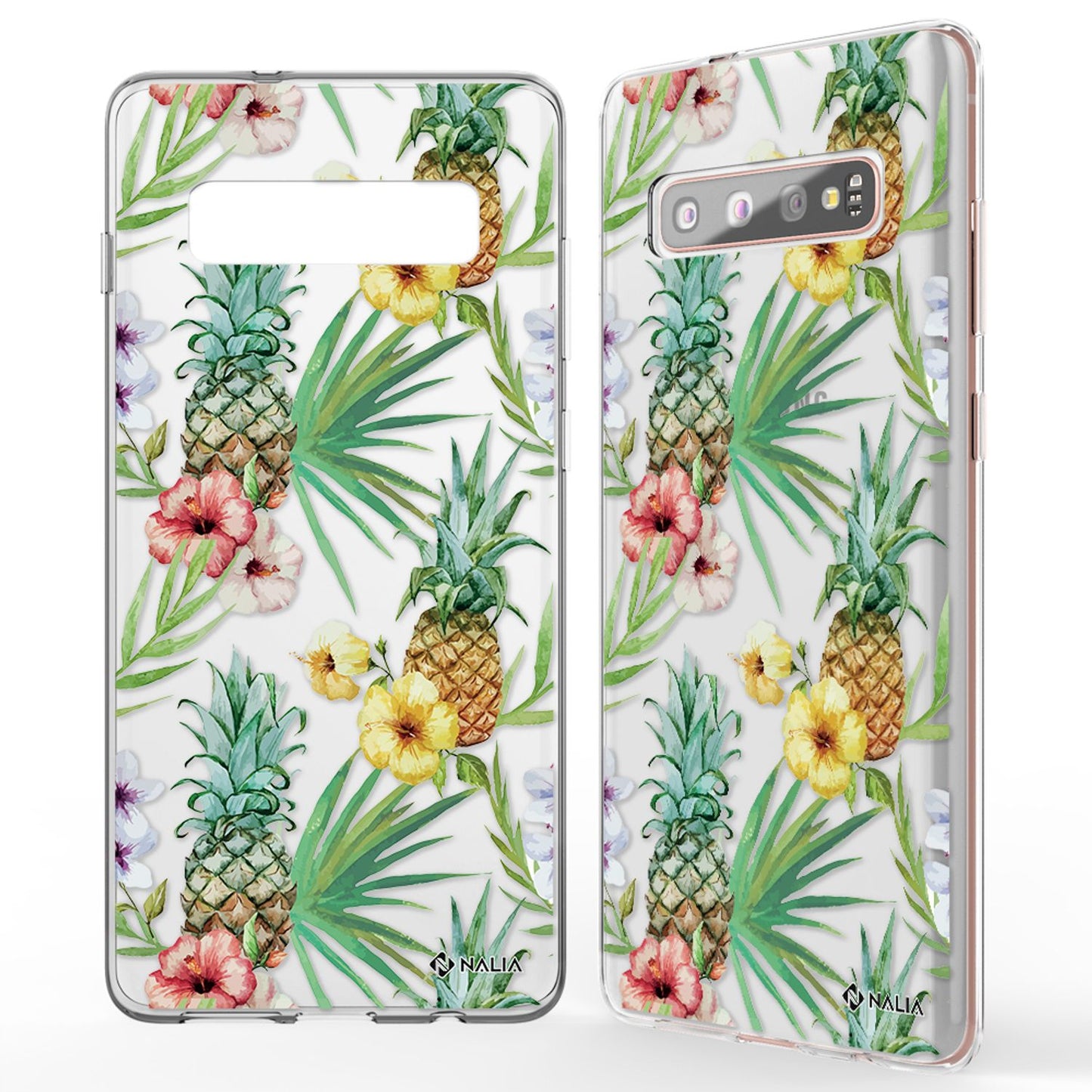 NALIA Handyhülle kompatibel mit Samsung Galaxy S10 Plus, Slim Silikon Hülle Motiv Case Cover Crystal Schutzhülle Durchsichtig Etui Handy-Tasche Backcover Transparent Bumper