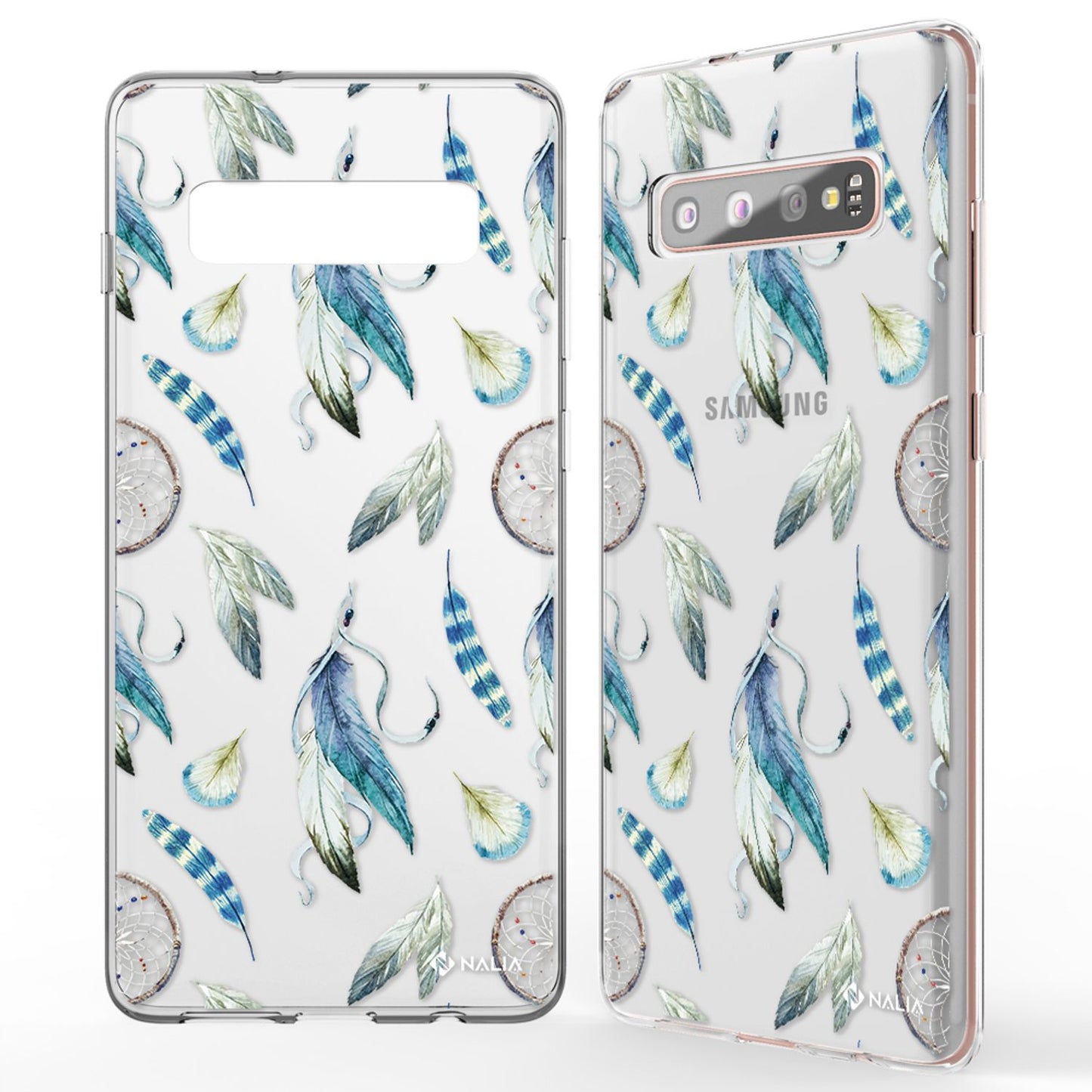 NALIA Handyhülle kompatibel mit Samsung Galaxy S10 Plus, Slim Silikon Hülle Motiv Case Cover Crystal Schutzhülle Durchsichtig Etui Handy-Tasche Backcover Transparent Bumper