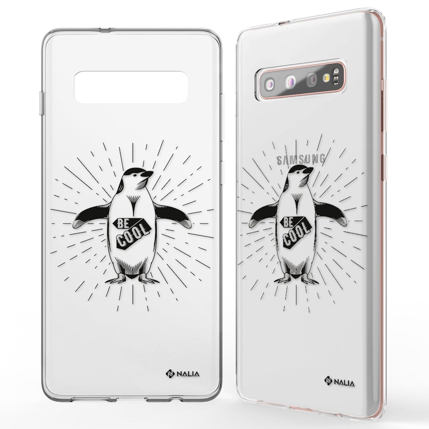 NALIA Handyhülle kompatibel mit Samsung Galaxy S10 Plus, Slim Silikon Hülle Motiv Case Cover Crystal Schutzhülle Durchsichtig Etui Handy-Tasche Backcover Transparent Bumper