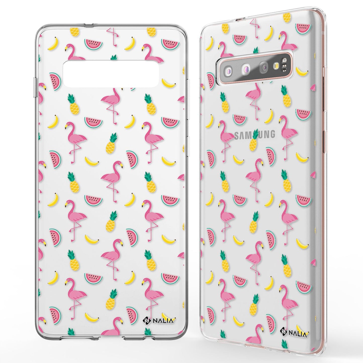NALIA Handyhülle kompatibel mit Samsung Galaxy S10 Plus, Slim Silikon Hülle Motiv Case Cover Crystal Schutzhülle Durchsichtig Etui Handy-Tasche Backcover Transparent Bumper