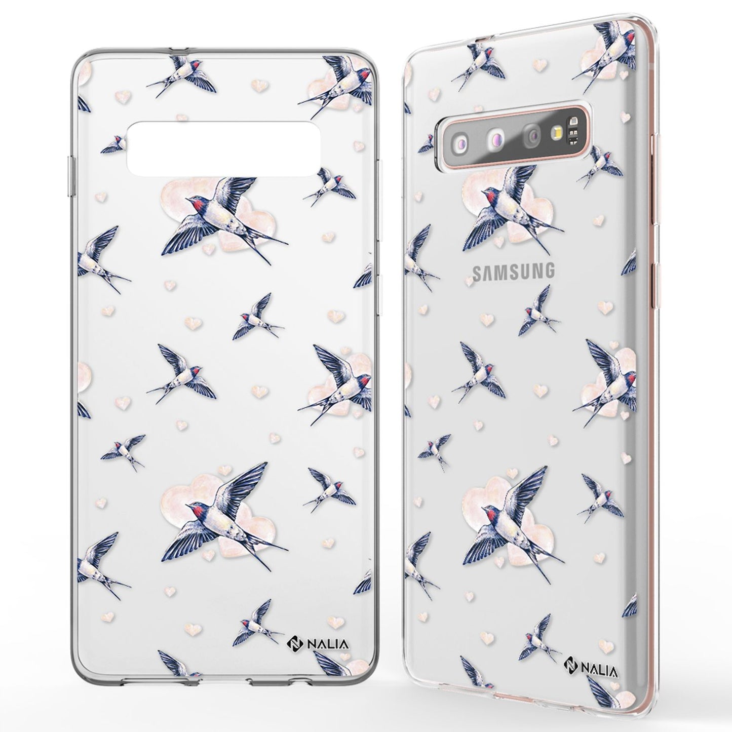 NALIA Handyhülle kompatibel mit Samsung Galaxy S10 Plus, Slim Silikon Hülle Motiv Case Cover Crystal Schutzhülle Durchsichtig Etui Handy-Tasche Backcover Transparent Bumper