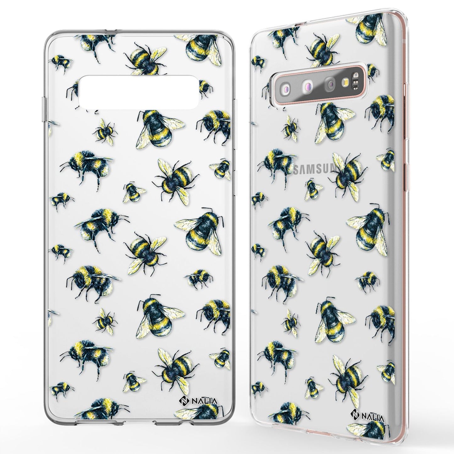 NALIA Handyhülle kompatibel mit Samsung Galaxy S10 Plus, Slim Silikon Hülle Motiv Case Cover Crystal Schutzhülle Durchsichtig Etui Handy-Tasche Backcover Transparent Bumper