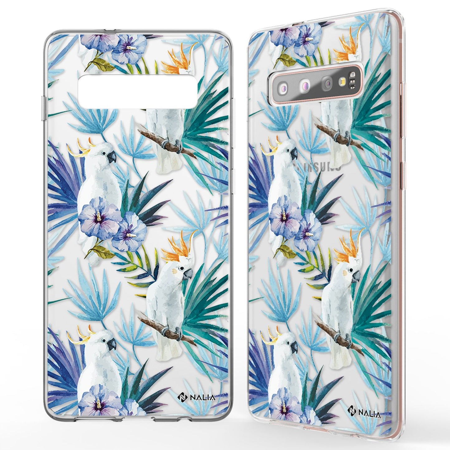NALIA Handyhülle kompatibel mit Samsung Galaxy S10 Plus, Slim Silikon Hülle Motiv Case Cover Crystal Schutzhülle Durchsichtig Etui Handy-Tasche Backcover Transparent Bumper
