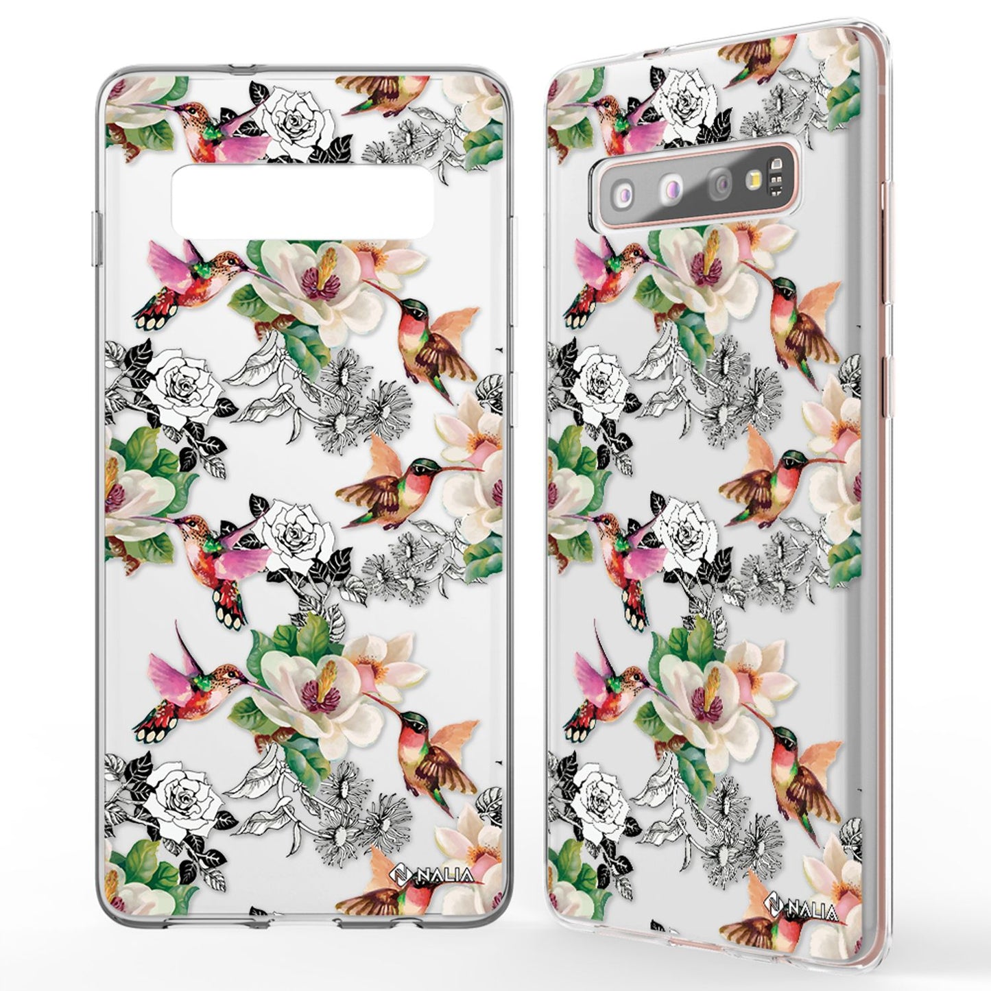 NALIA Handyhülle kompatibel mit Samsung Galaxy S10 Plus, Slim Silikon Hülle Motiv Case Cover Crystal Schutzhülle Durchsichtig Etui Handy-Tasche Backcover Transparent Bumper