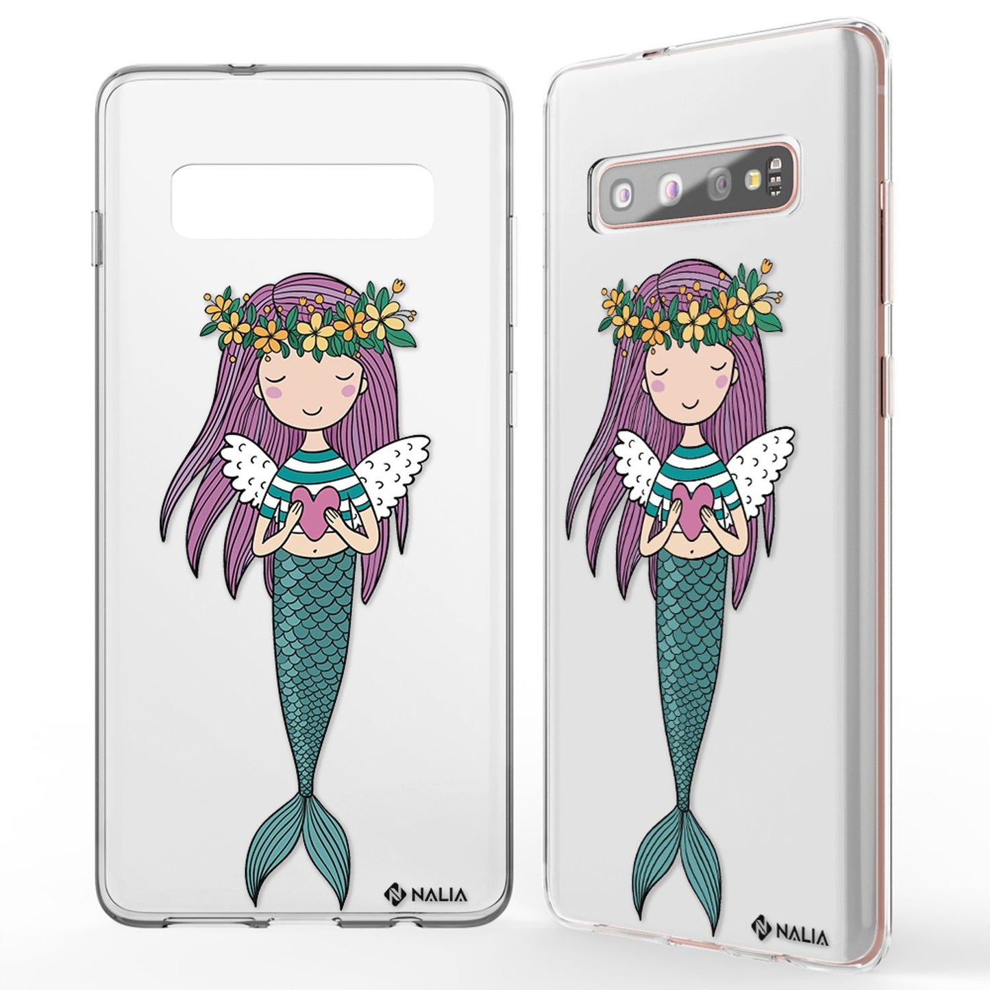 NALIA Handyhülle kompatibel mit Samsung Galaxy S10 Plus, Slim Silikon Hülle Motiv Case Cover Crystal Schutzhülle Durchsichtig Etui Handy-Tasche Backcover Transparent Bumper