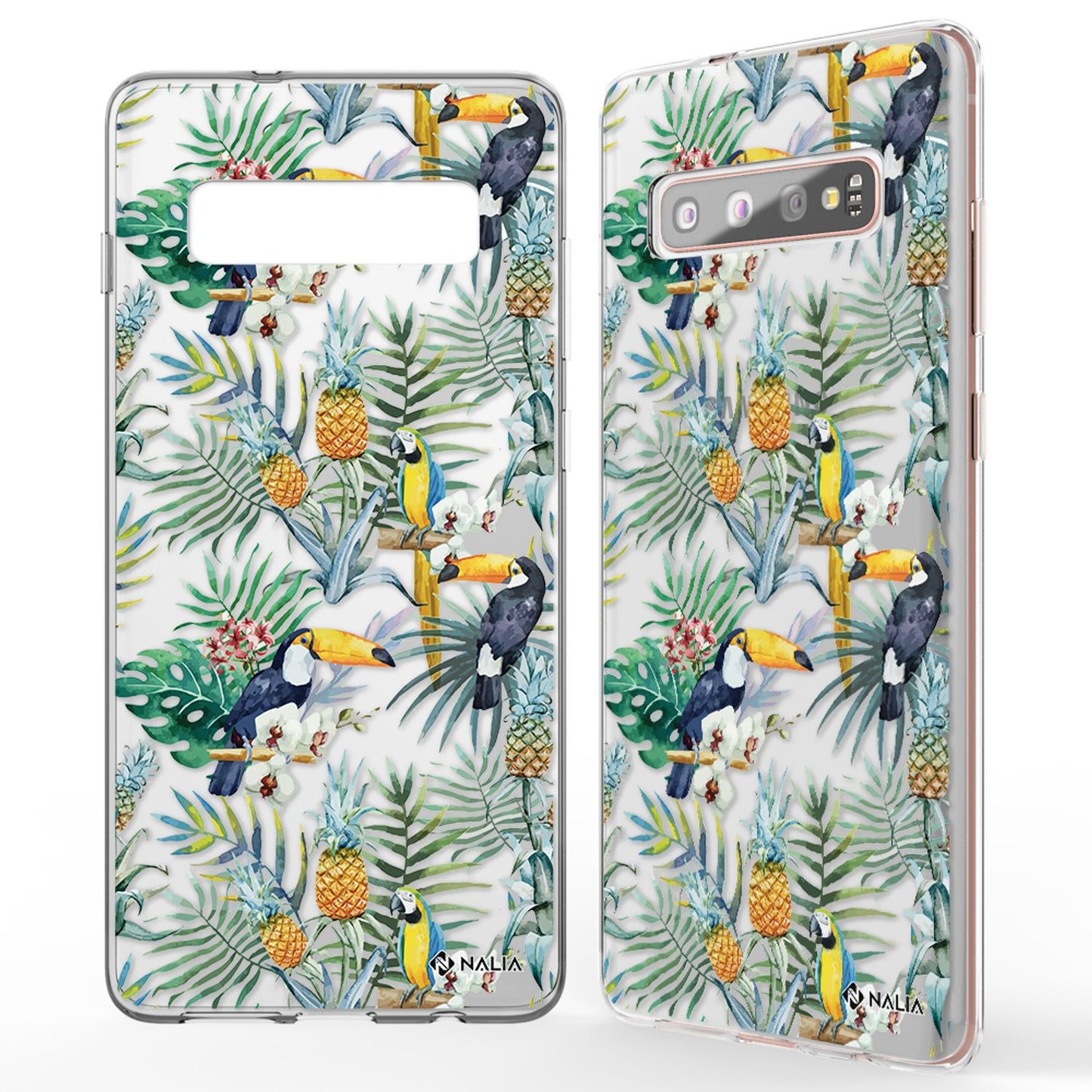 NALIA Handyhülle kompatibel mit Samsung Galaxy S10 Plus, Slim Silikon Hülle Motiv Case Cover Crystal Schutzhülle Durchsichtig Etui Handy-Tasche Backcover Transparent Bumper