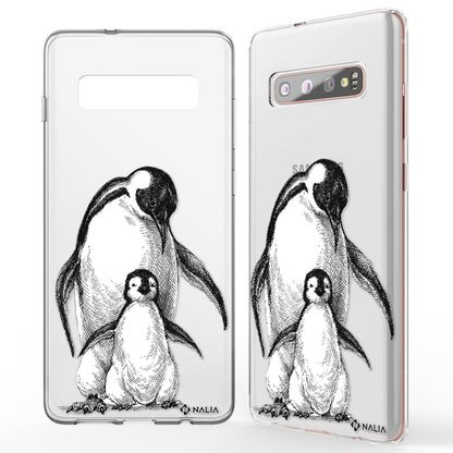 NALIA Handyhülle kompatibel mit Samsung Galaxy S10 Plus, Slim Silikon Hülle Motiv Case Cover Crystal Schutzhülle Durchsichtig Etui Handy-Tasche Backcover Transparent Bumper