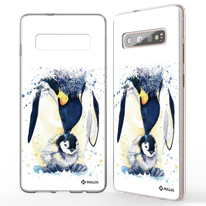NALIA Handyhülle kompatibel mit Samsung Galaxy S10 Plus, Slim Silikon Hülle Motiv Case Cover Crystal Schutzhülle Durchsichtig Etui Handy-Tasche Backcover Transparent Bumper