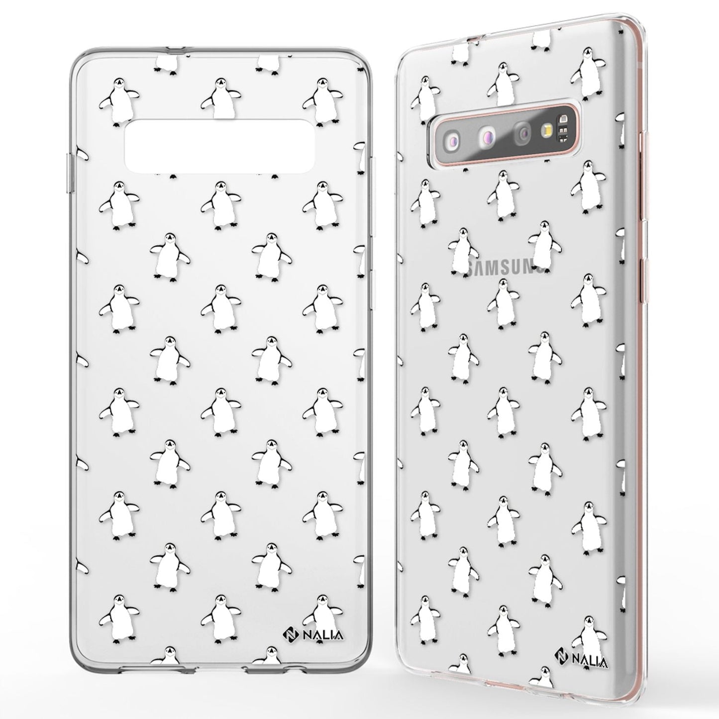 NALIA Handyhülle kompatibel mit Samsung Galaxy S10 Plus, Slim Silikon Hülle Motiv Case Cover Crystal Schutzhülle Durchsichtig Etui Handy-Tasche Backcover Transparent Bumper