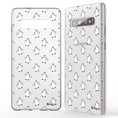 NALIA Handyhülle kompatibel mit Samsung Galaxy S10 Plus, Slim Silikon Hülle Motiv Case Cover Crystal Schutzhülle Durchsichtig Etui Handy-Tasche Backcover Transparent Bumper