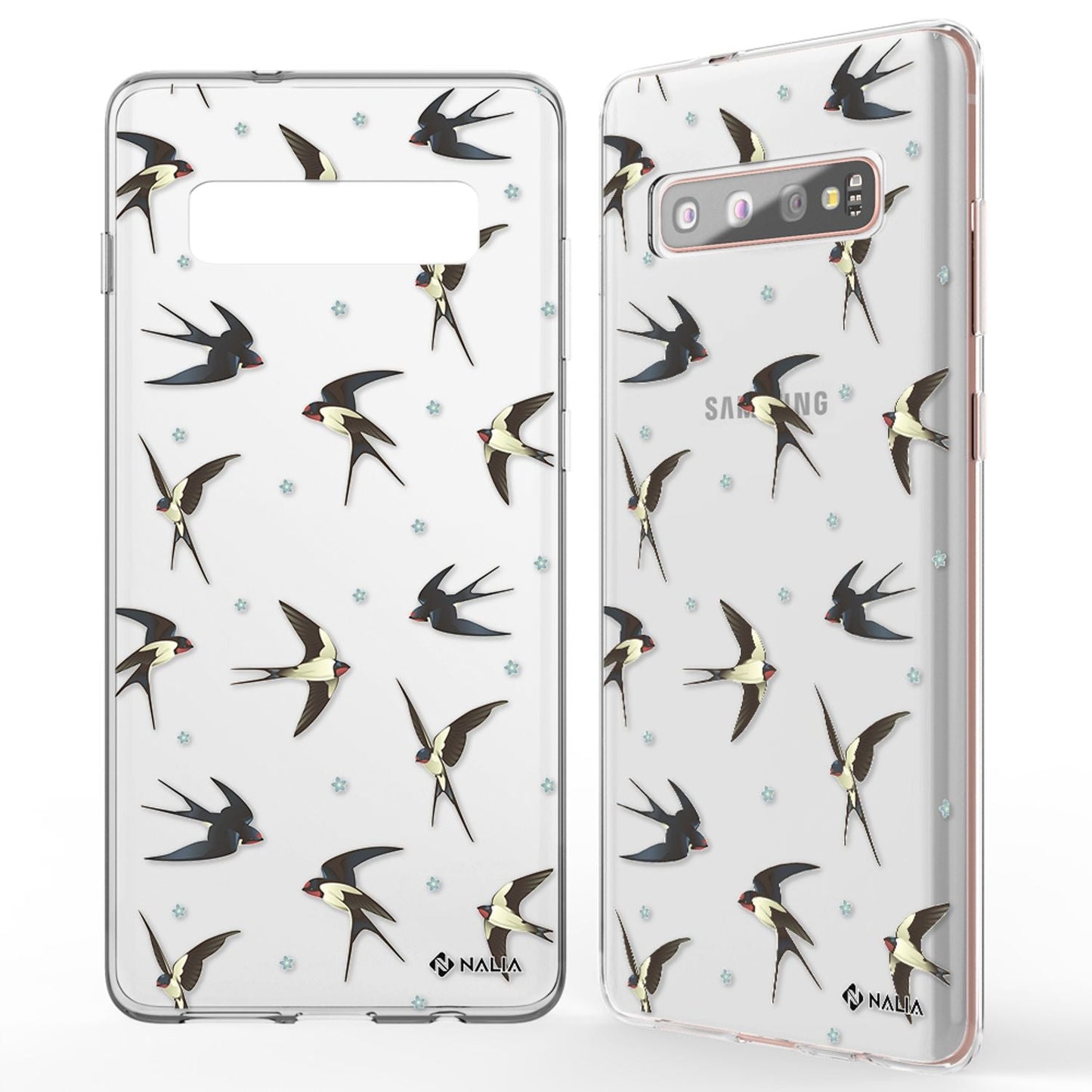 NALIA Handyhülle kompatibel mit Samsung Galaxy S10 Plus, Slim Silikon Hülle Motiv Case Cover Crystal Schutzhülle Durchsichtig Etui Handy-Tasche Backcover Transparent Bumper