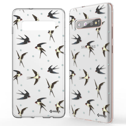 NALIA Handyhülle kompatibel mit Samsung Galaxy S10 Plus, Slim Silikon Hülle Motiv Case Cover Crystal Schutzhülle Durchsichtig Etui Handy-Tasche Backcover Transparent Bumper