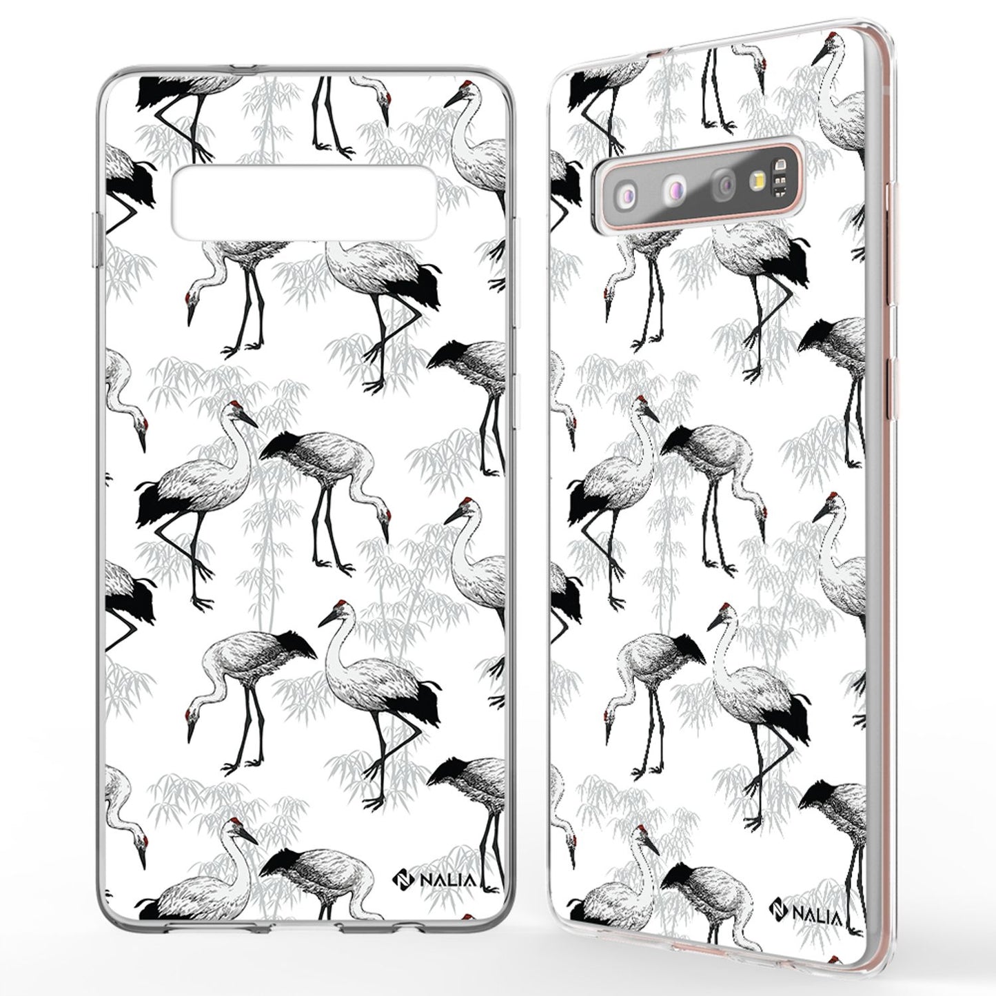 NALIA Handyhülle kompatibel mit Samsung Galaxy S10 Plus, Slim Silikon Hülle Motiv Case Cover Crystal Schutzhülle Durchsichtig Etui Handy-Tasche Backcover Transparent Bumper
