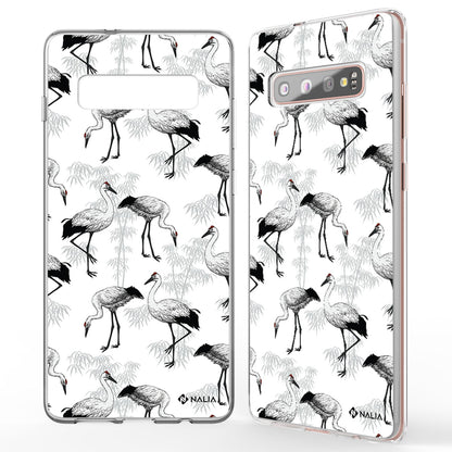 NALIA Handyhülle kompatibel mit Samsung Galaxy S10 Plus, Slim Silikon Hülle Motiv Case Cover Crystal Schutzhülle Durchsichtig Etui Handy-Tasche Backcover Transparent Bumper