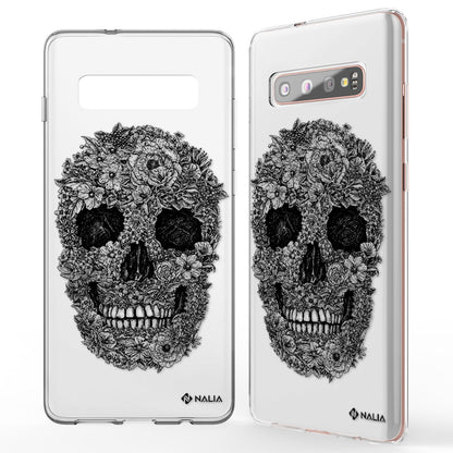 NALIA Handyhülle kompatibel mit Samsung Galaxy S10 Plus, Slim Silikon Hülle Motiv Case Cover Crystal Schutzhülle Durchsichtig Etui Handy-Tasche Backcover Transparent Bumper