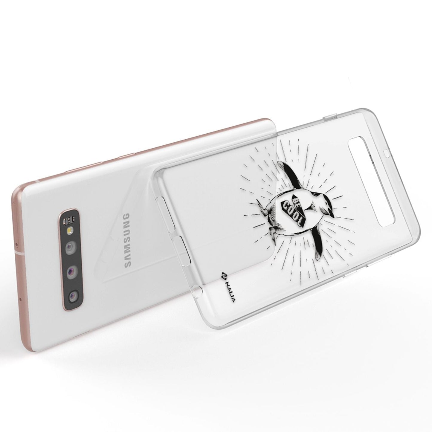 NALIA Handyhülle kompatibel mit Samsung Galaxy S10 Plus, Slim Silikon Hülle Motiv Case Cover Crystal Schutzhülle Durchsichtig Etui Handy-Tasche Backcover Transparent Bumper