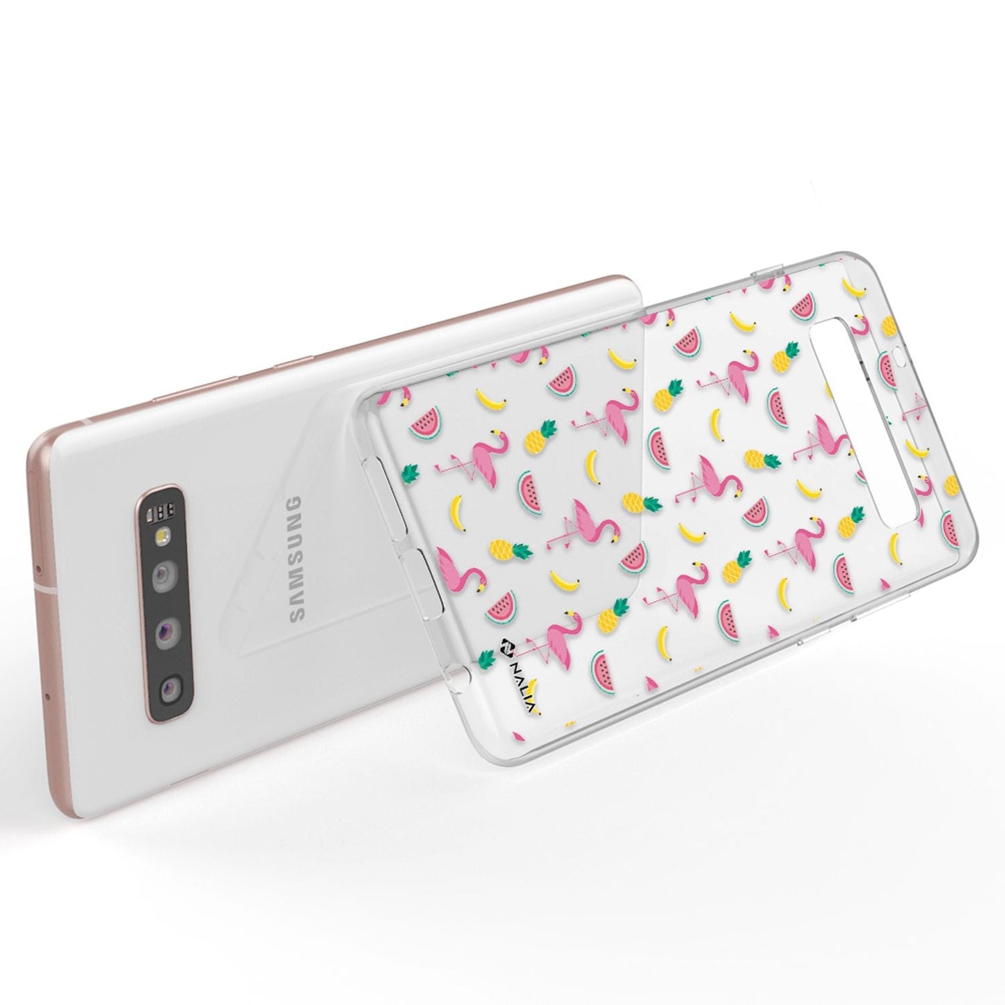 NALIA Handyhülle kompatibel mit Samsung Galaxy S10 Plus, Slim Silikon Hülle Motiv Case Cover Crystal Schutzhülle Durchsichtig Etui Handy-Tasche Backcover Transparent Bumper